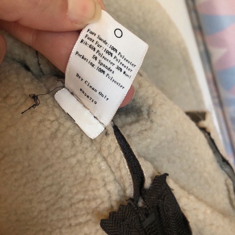 Nordstrom Mural Faux Shearling Moto Jacket Size L - Picture 14 of 16